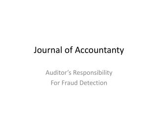 Journal of Accountanty
