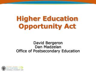 Higher Education Opportunity Act