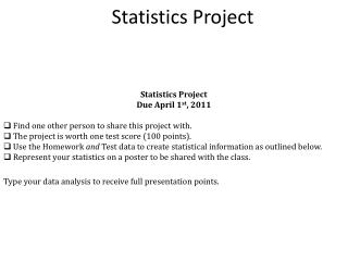 Statistics Project