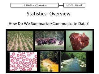 How Do We Summarize/Communicate Data?