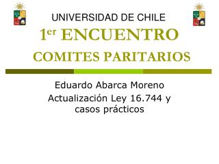 1 er ENCUENTRO COMITES PARITARIOS