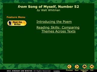 from Song of Myself, Number 52 by Walt Whitman