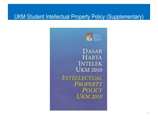 UKM Student Intellectual Property Policy (Supplementary)