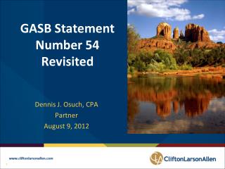 GASB Statement Number 54 Revisited