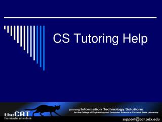 CS Tutoring Help