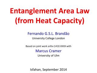 Entanglement Area Law (from Heat Capacity)