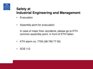 Safety at Industrial Engineering and Management
