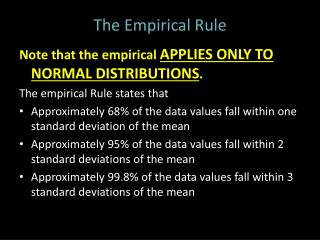 The Empirical Rule