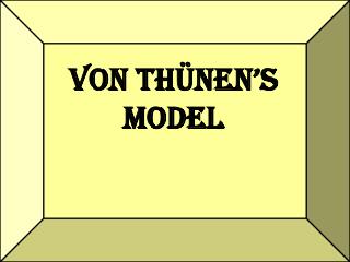 Von Thünen’s Model