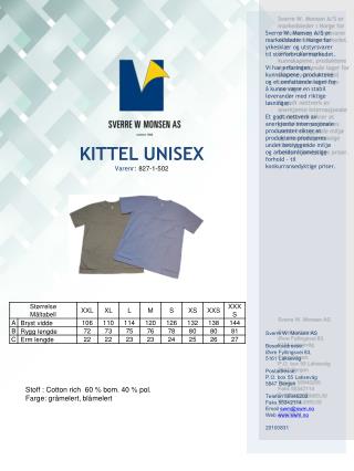 KITTEL UNISEX Varenr: 827-1-502