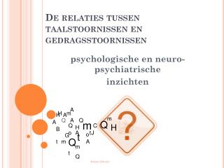 De relaties tussen taalstoornissen en gedragsstoornissen