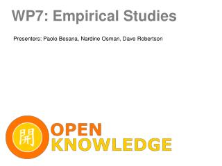 WP7: Empirical Studies