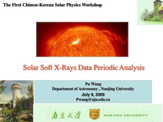 Solar Soft X-Rays Data P eriodic Analysis