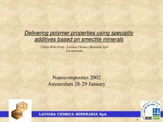 Delivering polymer properties using speciality additives based on smectite minerals