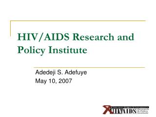 HIV/AIDS Research and Policy Institute