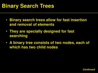 Binary Search Trees