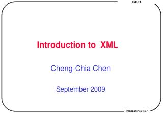 Introduction to XML