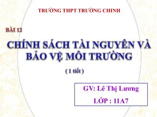 TRƯỜNG THPT TRƯỜNG CHINH