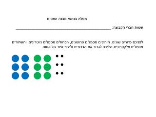 מטלה בנושא מבנה האטום