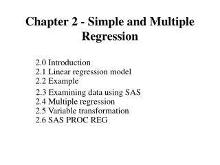 Chapter 2 - Simple and Multiple Regression