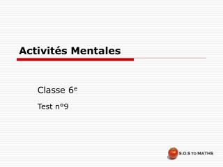 Activités Mentales