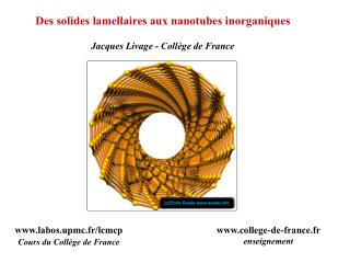 Des solides lamellaires aux nanotubes inorganiques