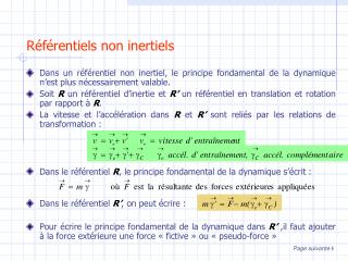 Référentiels non inertiels