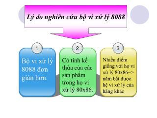 Bộ vi xử lý 8088 đơn giản hơn.
