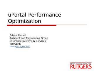 uPortal Performance Optimization