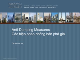 Anti-Dumping Measures Các biện pháp chống bán phá giá