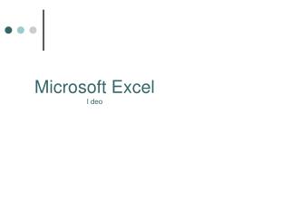 Microsoft Excel I deo