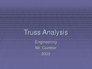 Truss Analysis