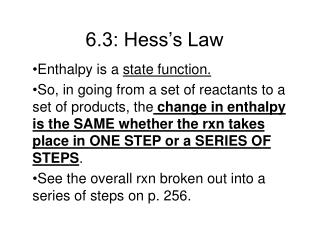6.3: Hess’s Law