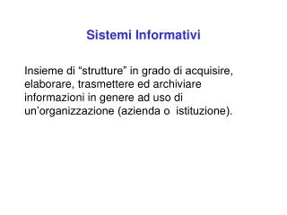 Sistemi Informativi