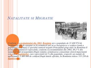 Natalitate si Migratie