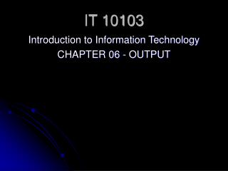 IT 10103