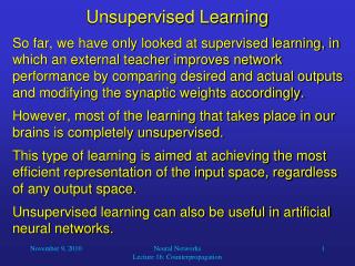 Unsupervised Learning