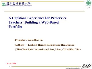 A Capstone Experience for Preservice Teachers: Building a Web-Based Portfolio