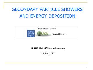 SECONDARY PARTICLE SHOWERS AND ENERGY DEPOSITION