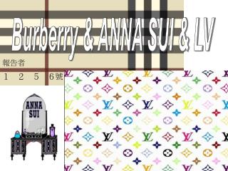 Burberry &amp; ANNA SUI &amp; LV