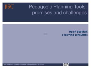 Pedagogic Planning Tools: promises and challenges