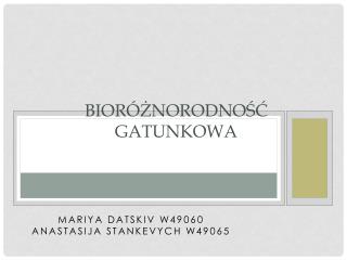 Bioróżnorodność gatunkowa