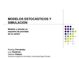 MODELOS ESTOC ÁSTICOS Y SIMULACIÓN