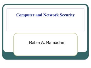 Computer and Network Security