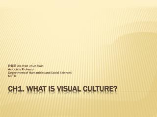 CH1. What is visual culture?