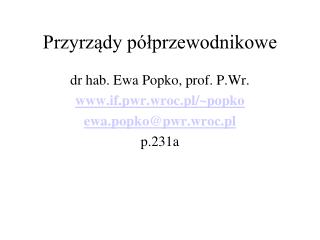 Przyrządy półprzewodnikowe