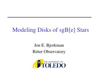 Modeling Disks of sgB[e] Stars