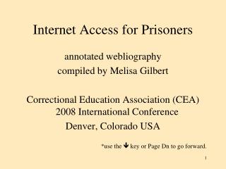 Internet Access for Prisoners