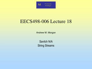 EECS498-006 Lecture 18