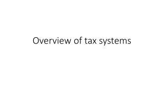 Overview of tax systems